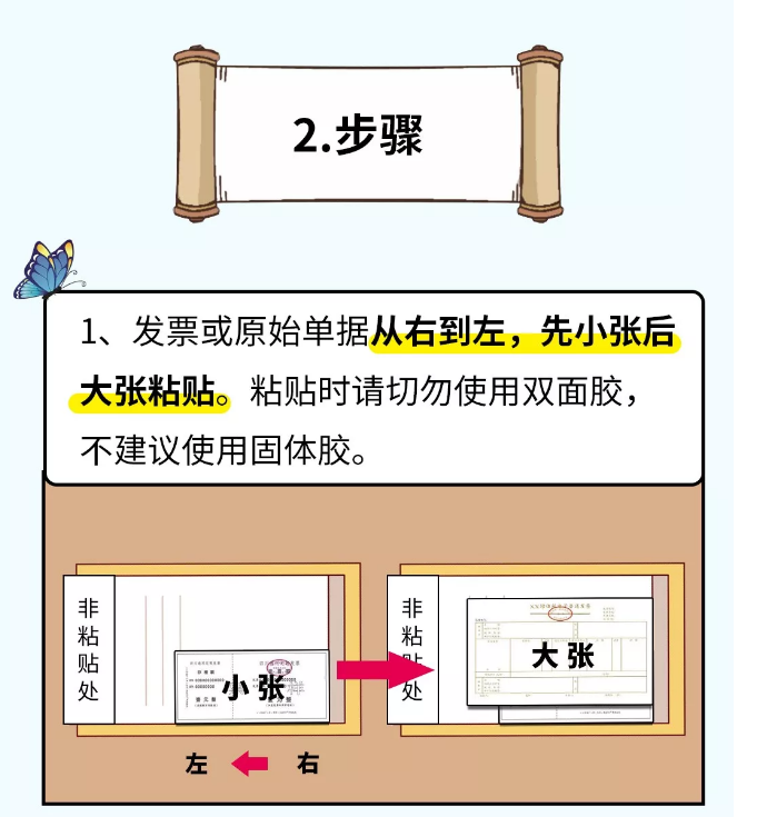 貼憑證時，如何快速搞定大疊發(fā)票？老會計的方法太簡單了?。ǜ紧~鱗貼票法）