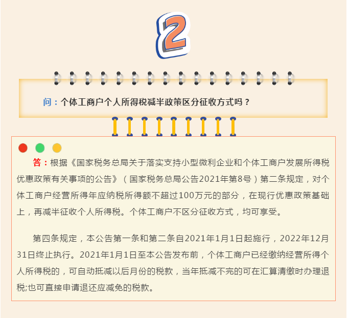 @個體工商戶，享受個人所得稅減半政策，必知的4個熱點問題！