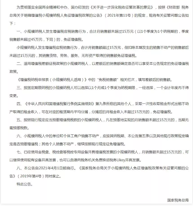 朋友圈在傳？小規(guī)模季度45萬元免征增值稅政策延長(zhǎng)到2022年12月31日？