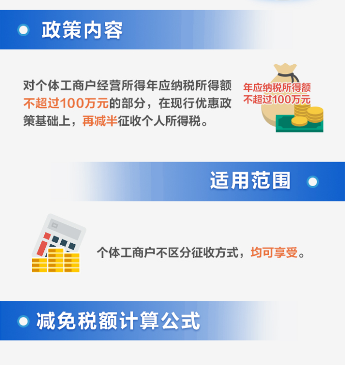 一圖了解：個(gè)體工商戶(hù)減半征收個(gè)人所得稅優(yōu)惠政策要點(diǎn)