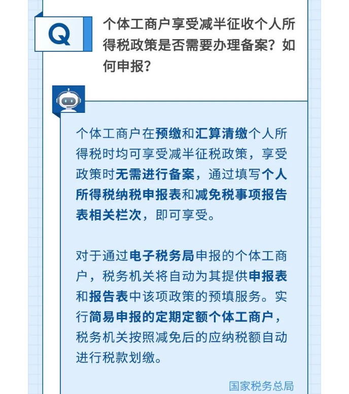 如何享受減半征收個(gè)人所得稅政策？@個(gè)體工商戶(hù)，這樣申報(bào)